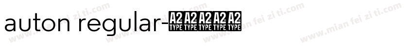 auton regular字体转换